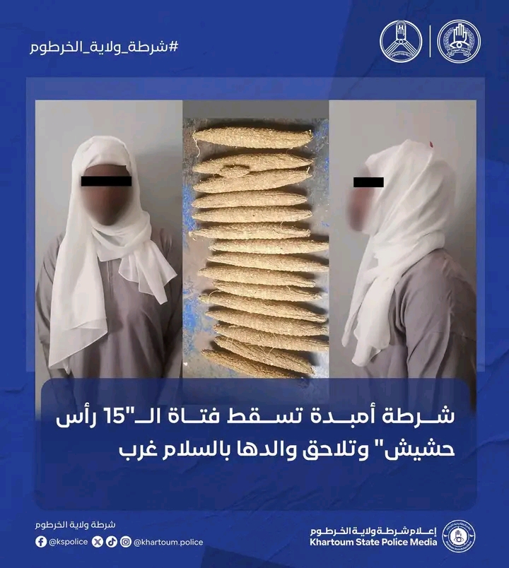 في حملة تمشيط واسعة بـ "السلام غرب".. مباحث أمبدة تضبط فتاة بحوزتها 15 رأس حشيش وتلاحق والدها الهارب 1 1782138795402