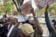 احتجاج جماهيري للجالية السودانية أمام الأمم المتحدة