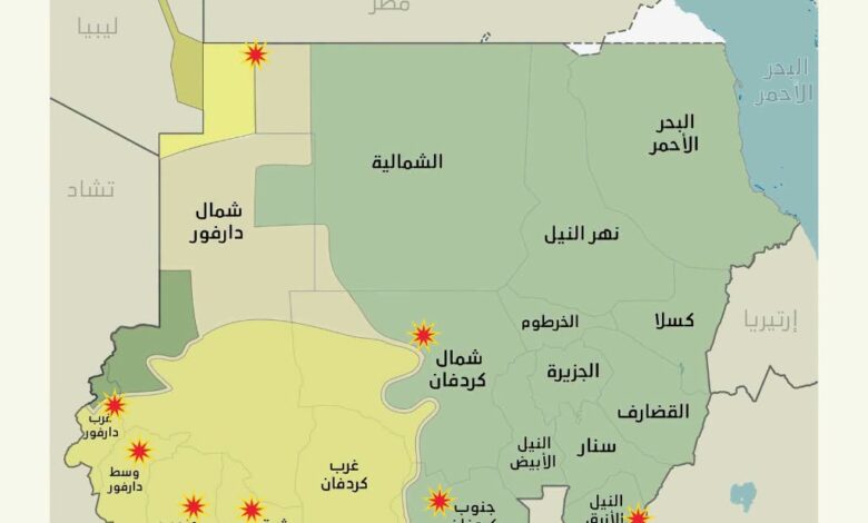 خريطة جديدة ترصد توسع سيطرة الجيش في القتال 1 خريطة جديدة ترصد توسع سيطرة الجيش في القتال